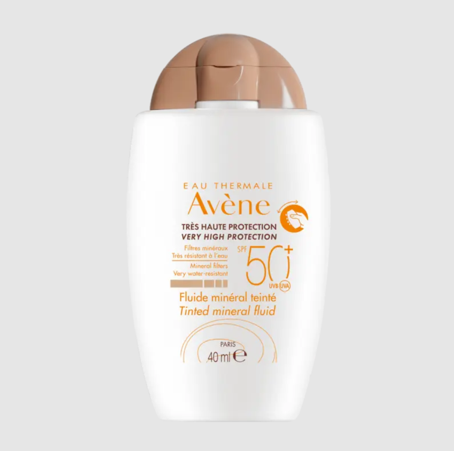 أفين واقي شمس معدني سائل ملون بعامل حماية SPF 50+ (40 مل)